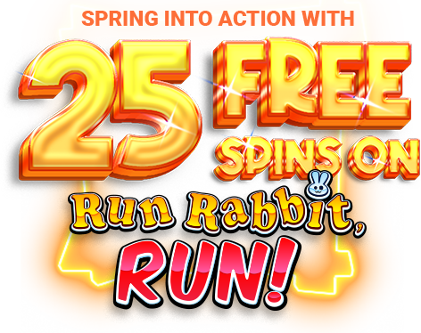 Cosmic Spins 25 Free Spins on Run Rabbit, Run